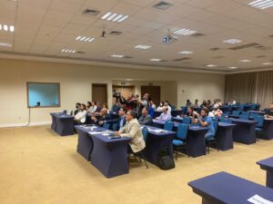 Especialistas e debatedores durante o encontro